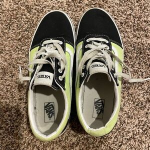 Black and green vans